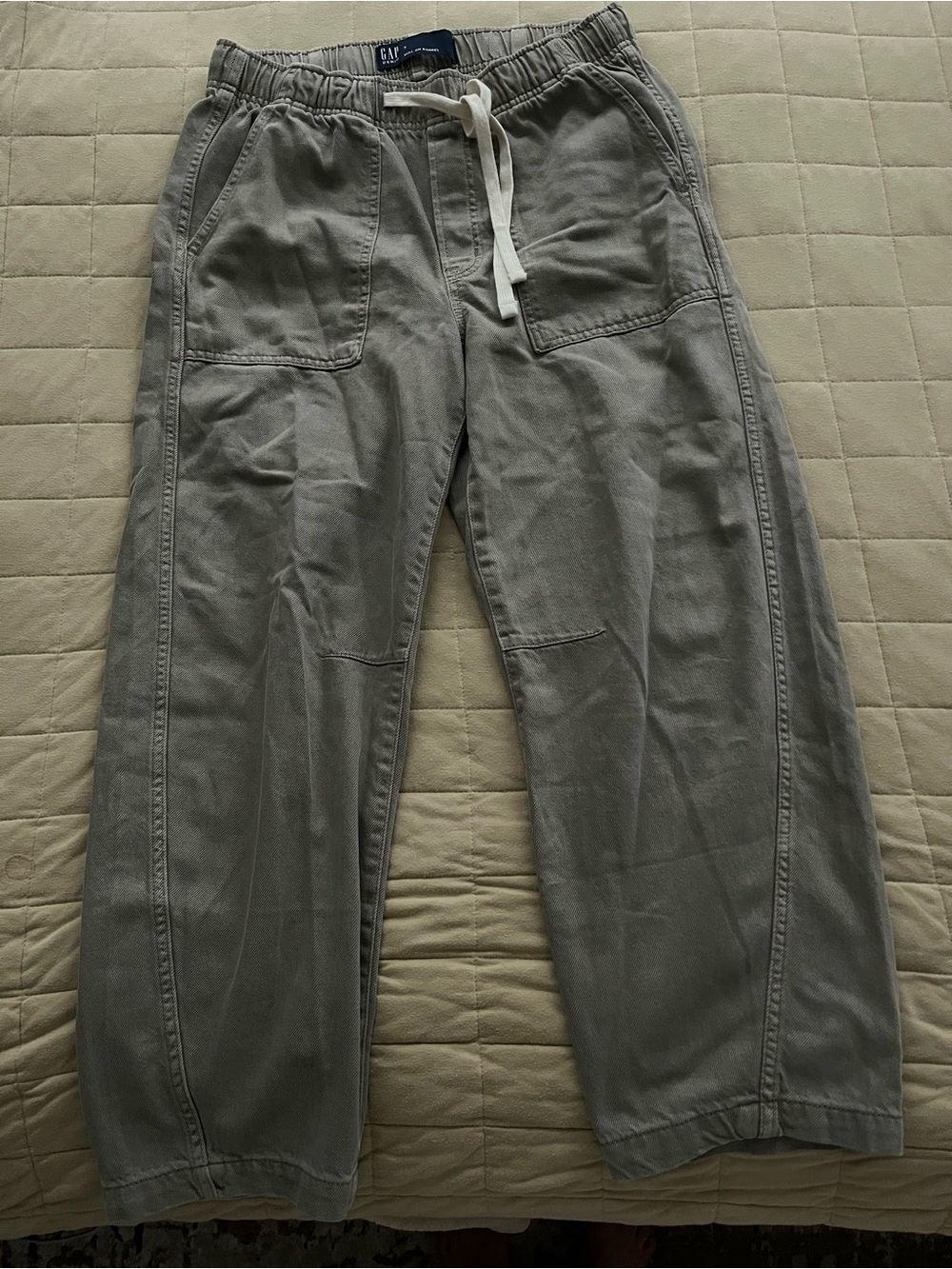 Gap Factory Mid Rise SuperSoft Pull-On Barrel Jeans